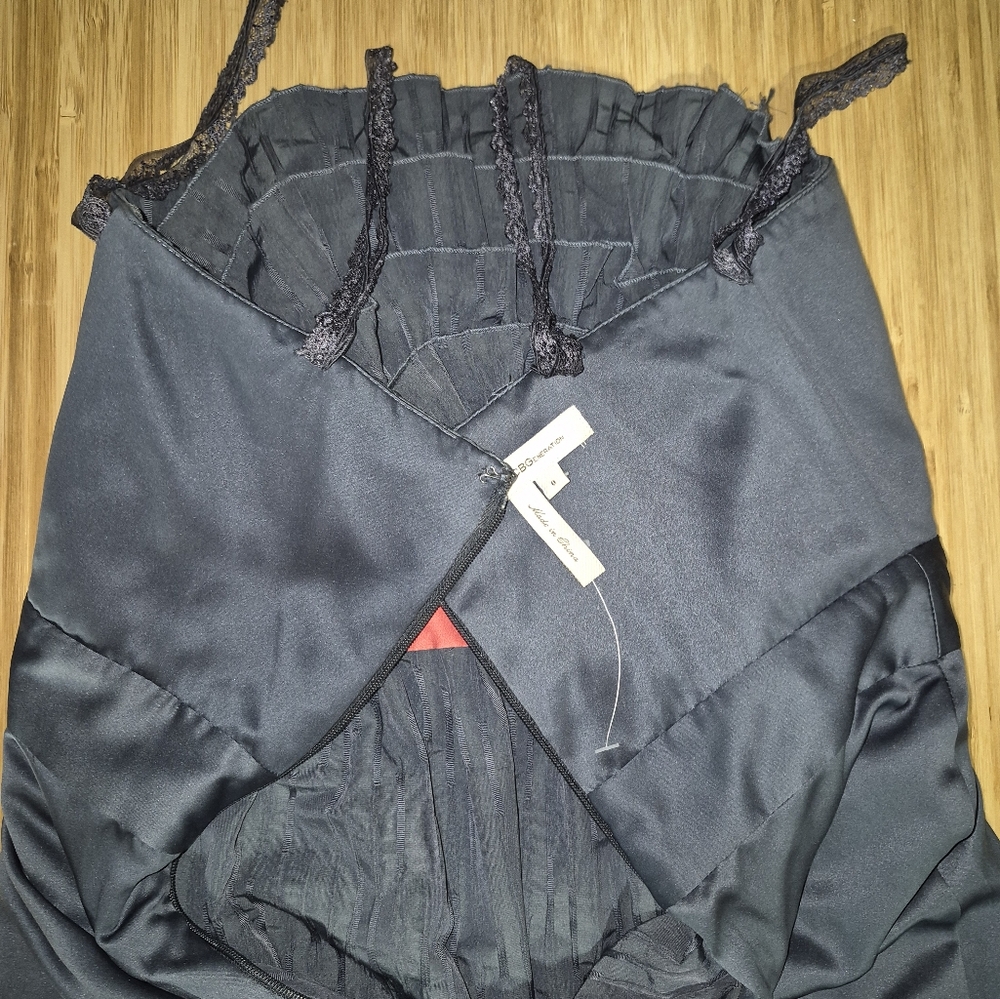 Bcbgeneration Navy Ruffled Strapless Maxi Dress S… - image 8